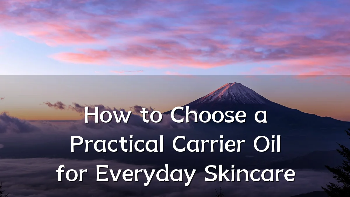 How to Choose a Practical Carrier Oil for Everyday Skincare
